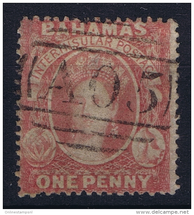 BAHAMAS:  SG 3  Mi Nr 2 , Perf 14-16 Very Fine Used Small Thin  Cancel  A05 1860 - Bahamas (1973-...)