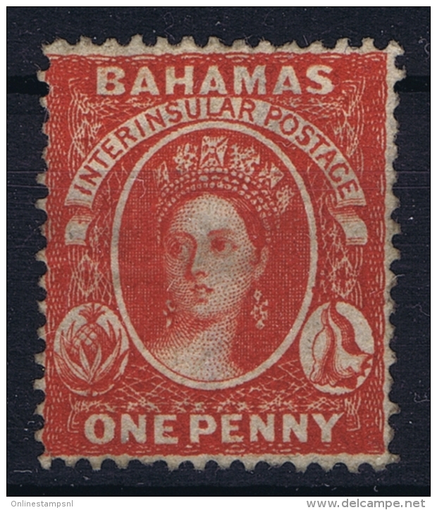 BAHAMAS:  SG 33  Mi 5 Cb  , Perf 14  1877 Watermark CC MH/* Falz/ Charniere - Bahamas (1973-...)