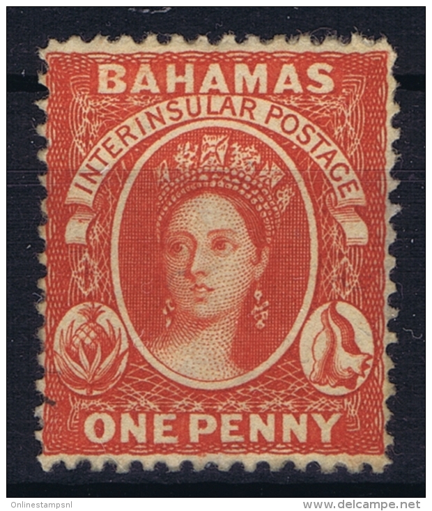 BAHAMAS:  SG 33  Mi 5 Cb  , Perf 14  1877 Watermark CC MH/* Falz/ Charniere - Bahamas (1973-...)