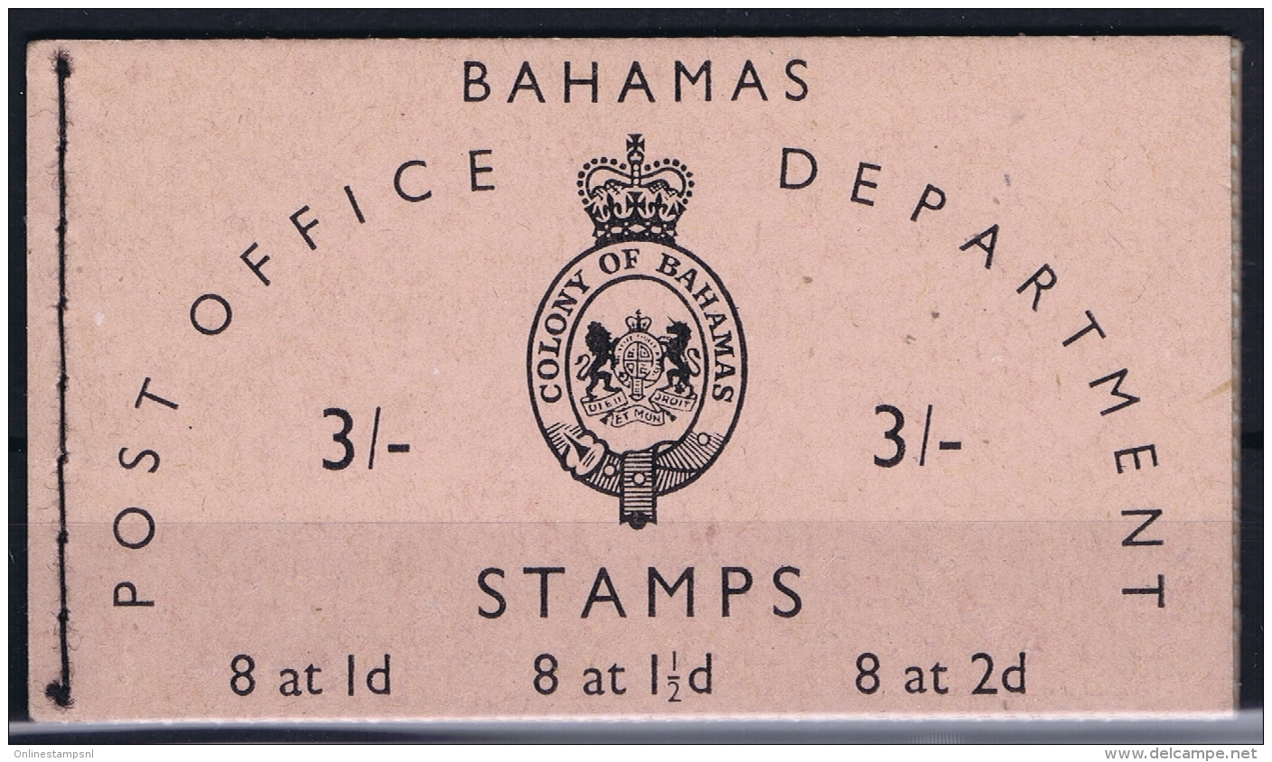 BAHAMAS:  Booklet SB2  1961 Complete MNH/**  3 Shilling - Bahamas (1973-...)