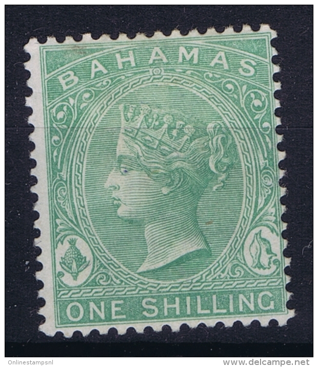 BAHAMAS:  SG 39 B   Mi 8c   MH/* Falz/ Charniere Watermark CC  Thin Spot + Signed 1863 - Bahamas (1973-...)