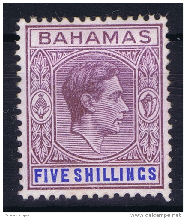 BAHAMAS:  SG 156  Mi 118a   Lilac And Blue  MH/* Falz/ Charniere  1938 - Bahama's (1973-...)