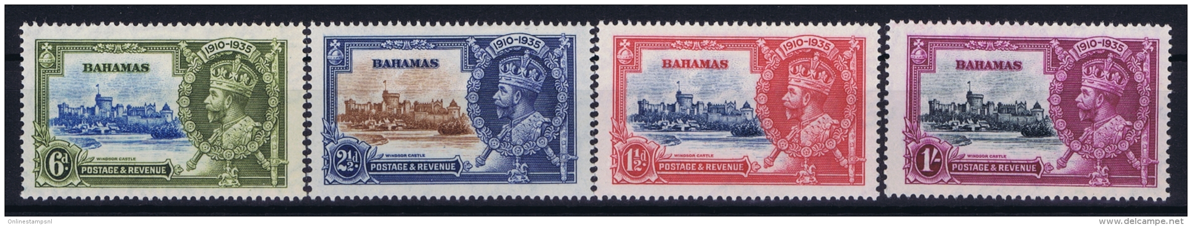 BAHAMAS:  SG 141 - 144 Mi 95 - 98  MH/* Falz/ Charniere  1935 - Bahamas (1973-...)