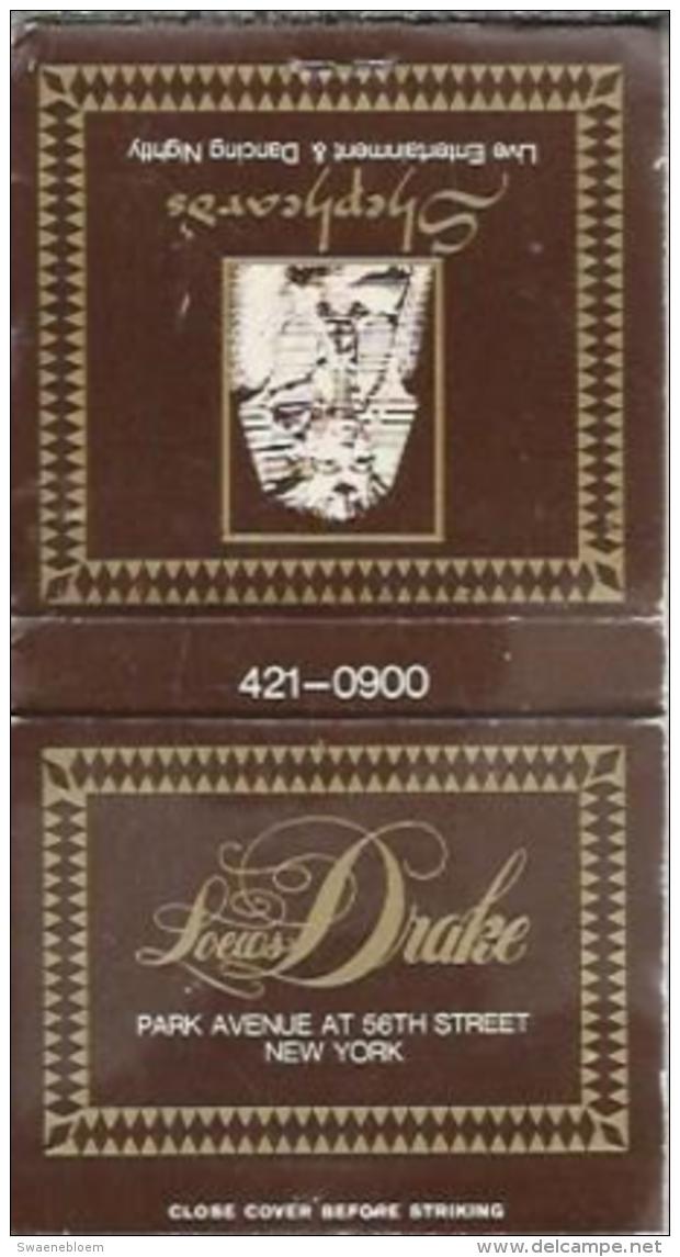 Lucifermapje - Loews Drake Park Avenue At 56th Street, New York City. Wahington. Nassau, Matchbox, Matches, 3 Scans - Luciferdozen