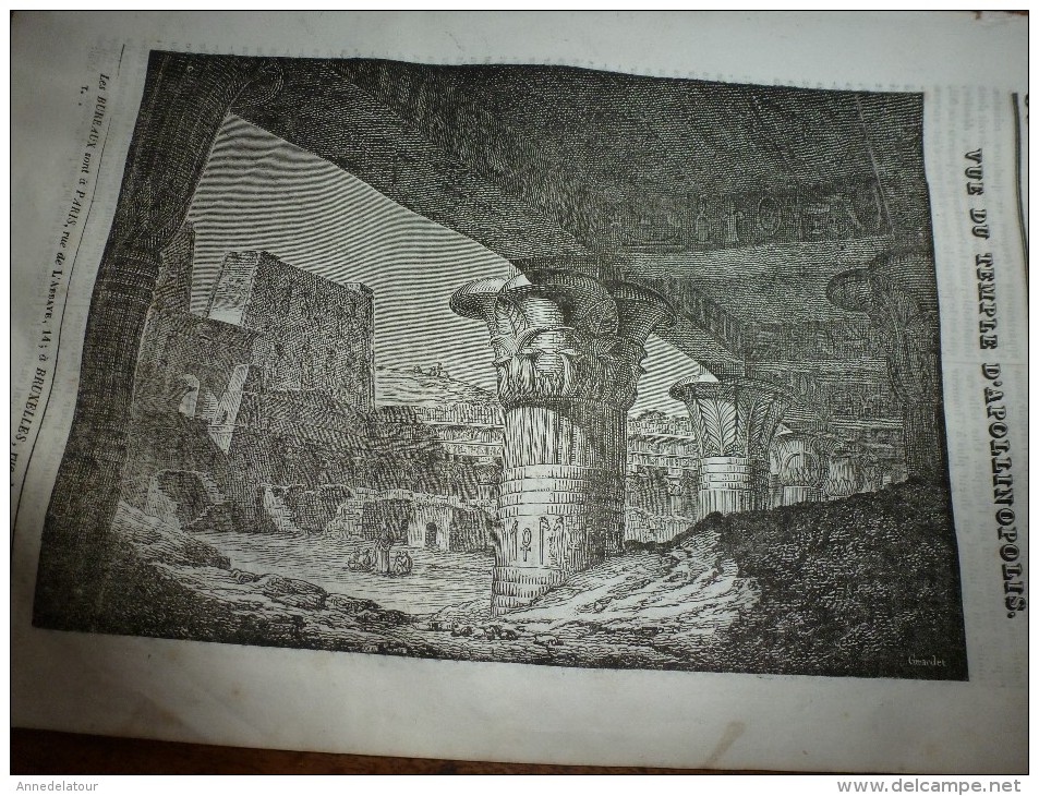 1834 LM : Temple D'APOLLINOPOLIS;Les Chiens BARBETS;La Carpe; Combat Incroyable D'un AIGLE Et D'une BELETTE ; Mérovée - Non Classés