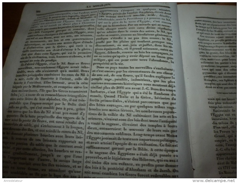 1834 LM : Temple D'APOLLINOPOLIS;Les Chiens BARBETS;La Carpe; Combat Incroyable D'un AIGLE Et D'une BELETTE ; Mérovée - Non Classés