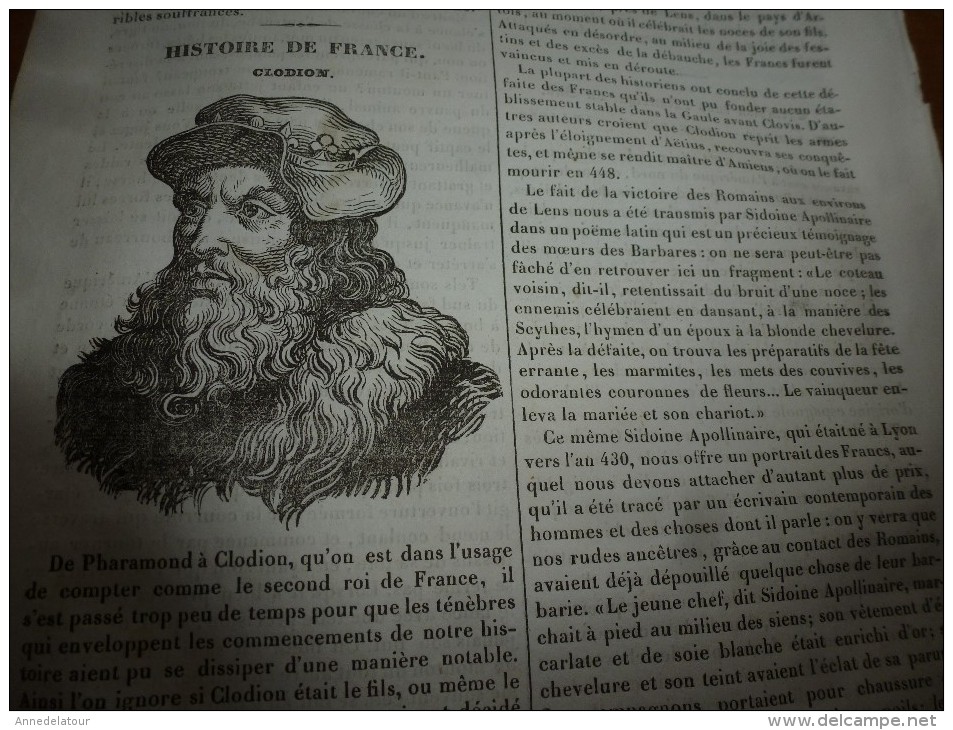 1834 LM : Le LOUP selon Buffon; L'ALHAMBRA (La Porte du Jugement,La Cour des Lions); PAMPAS,GAUCHOS et LASSO ; Claudion