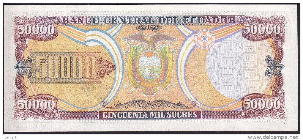 Ecuador 50000 Sucres 1999 P130c UNC - Equateur