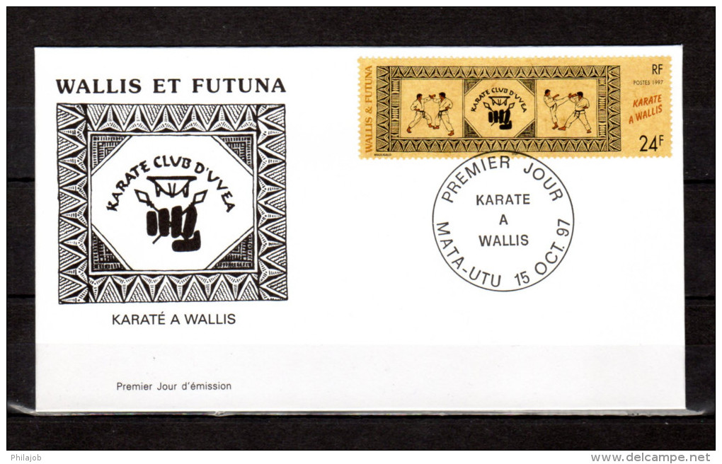 WALLIS ET FUTUNA 1997 : Enveloppe 1er Jour " KARATE A WALLIS ". N° YT 508. MATA-UTU Le 15-10-1997. Parfait état. FDC - Zonder Classificatie