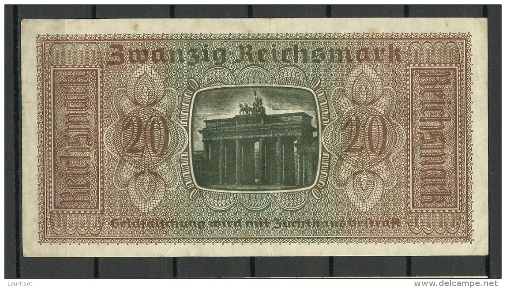 Deutschland Occupation Bank Note 20 Reichsmark Serie H - 2° Guerra Mondiale