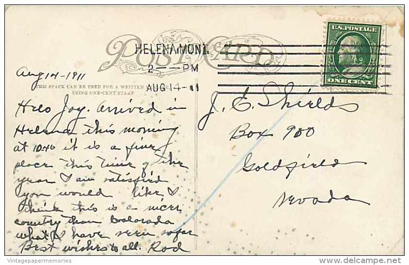 252839-Montana, Helena, Mount Helena From The High School, 1911 PM, Card No 8244 - Helena