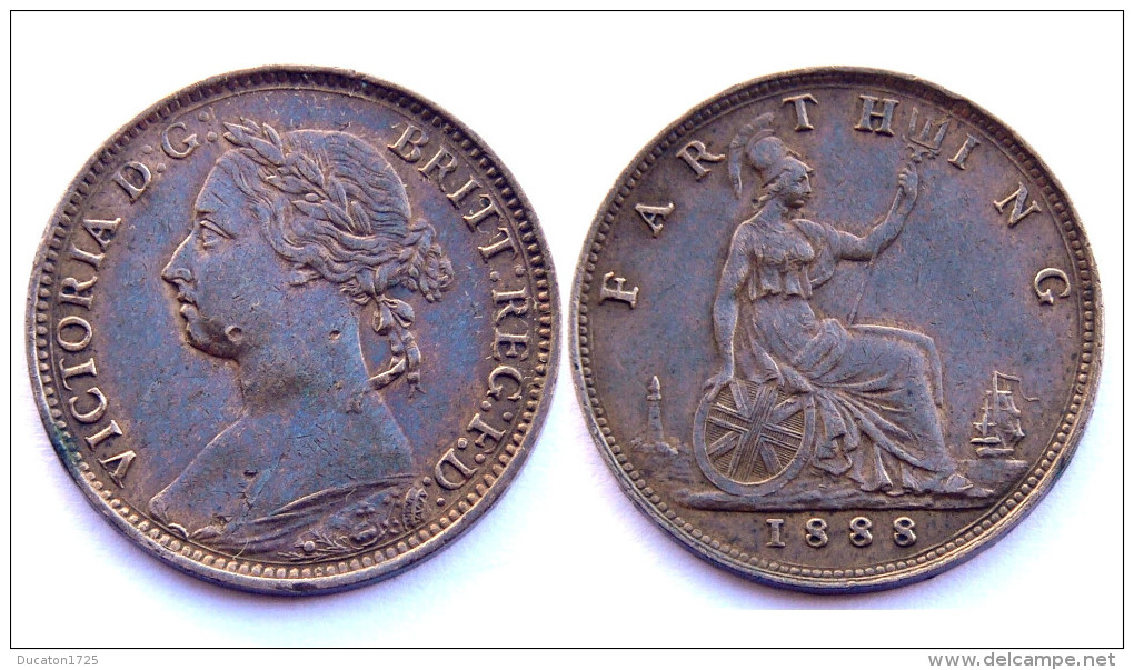 Farthing 1888 Grande Bretagne. Victoria - Otros & Sin Clasificación