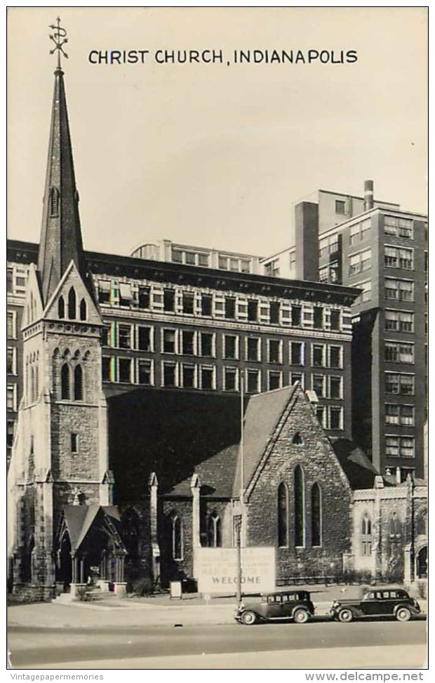 265681-Indiana, Indianapolis, RPPC, Christ Church, Grogan Photo - Indianapolis