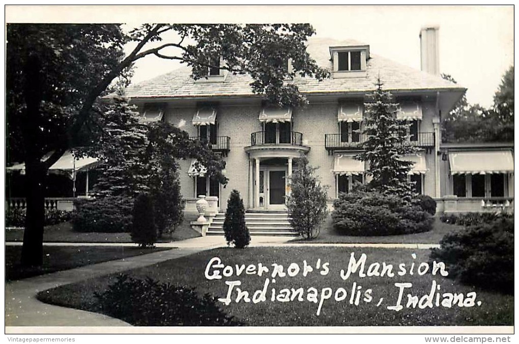 265685-Indiana, Indianapolis, RPPC, Governor's Mansion - Indianapolis