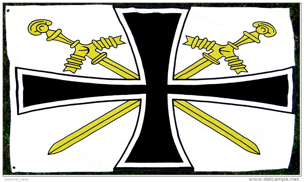 Flagge / Fahne Oberbefehlshaber Kriegsmarine Bis 1945  -  Material : Polyester  -  Größe Ca. 150 X 88 Cm - Flaggen