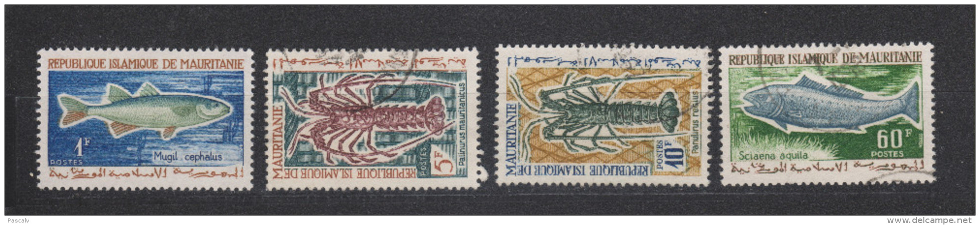 Yvert 179 / 182 Oblitérés Poissons Fish - Mauritania (1960-...)