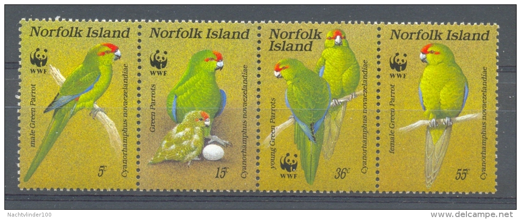 Mkt055s WWF VOGELS PAPEGAAI BIRDS PARROT VÖGEL AVES OISEAUX NORFOLK ISLAND 1987 PF/MNH - Unused Stamps