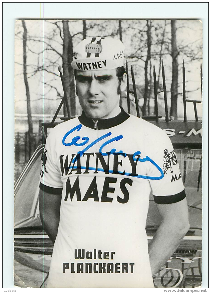 Walter PLANCKAERT  , Autographe Manuscrit, Dédicace . 2 Scans. Cyclisme. Watney Maes - Ciclismo