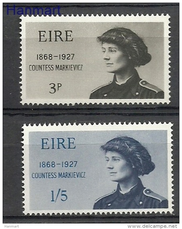 Ireland 1968 Mi 206-207 MNH - Women, Independence, Countess Markievicz - Donne Celebri