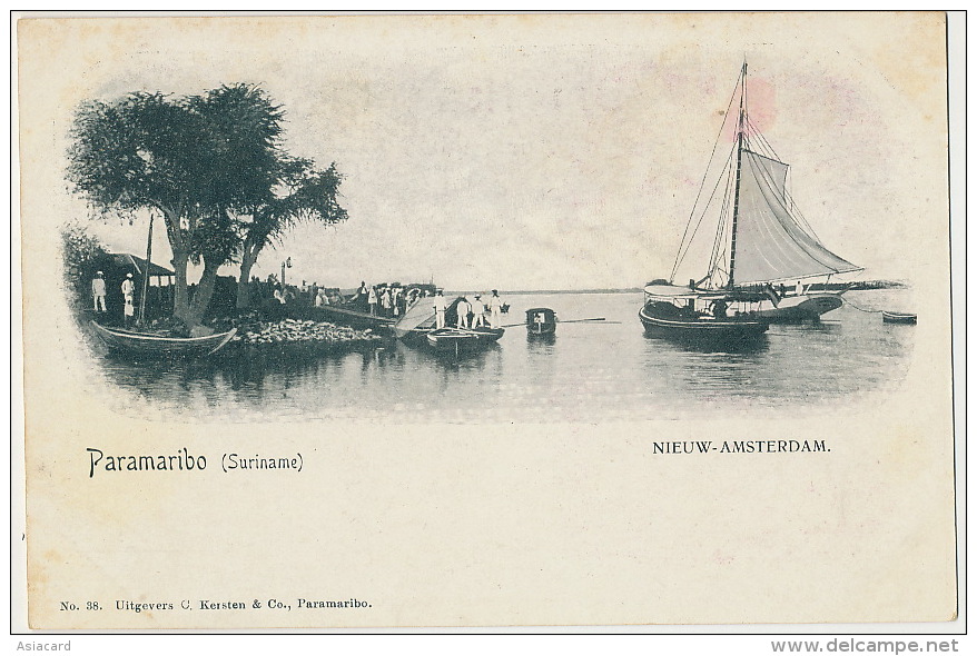 Paramaribo Suriname Nieuw Amsterdam Edit No 38 Uitgevers Kersten Undivided Back Mint - Surinam