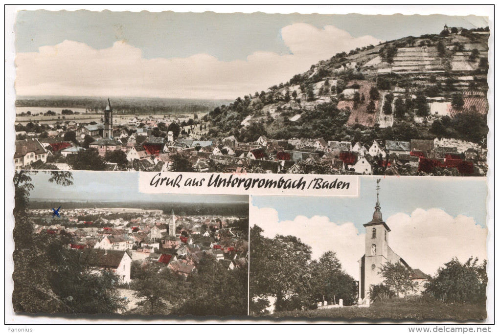 GERMANY - Untergrombach, Old Postcard - Bruchsal