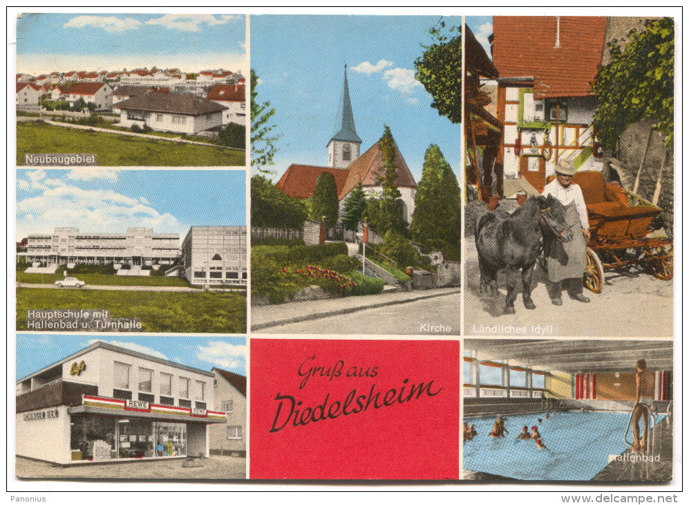 GERMANY - Bretten, Diedelsheim, Mosaic Postcard - Bretten