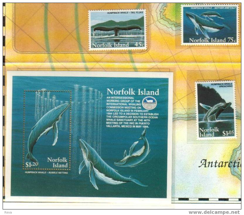 NORFOLK ISLAND $10 HUMPBACK WHALE ANIMAL MARINE LIFE 3RD ISSUE  MINT READ DESCRIPTION !! - Ile Norfolk