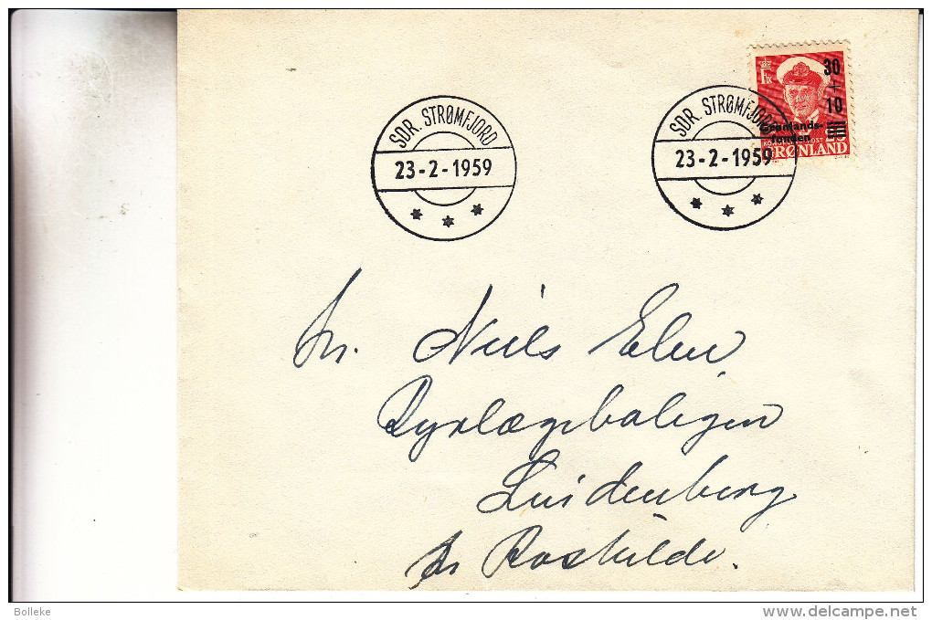 Groenland - Lettre De 1959 - Oblitération SDR Stromfjord - Lettres & Documents