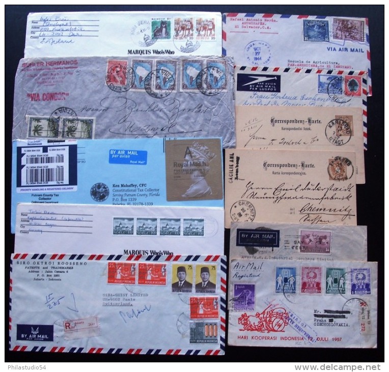 1880/1975,ca. 60 Covers And Cards Worldwide, Nice Lot - Mezclas (min 1000 Sellos)