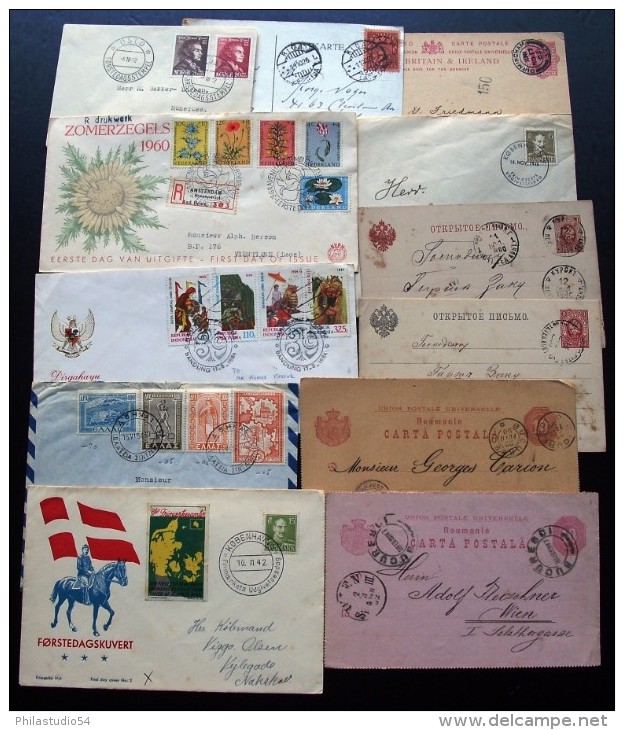 1880/1975,ca. 60 Covers And Cards Worldwide, Nice Lot - Mezclas (min 1000 Sellos)