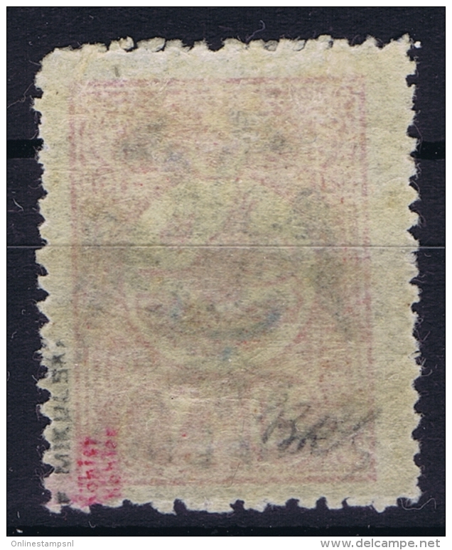 Albania: 1913 20  Pa Rose Carmine  SG 13 Mi 13 (on Turk. 176) Signed Mikulski And Köhle - Albanien