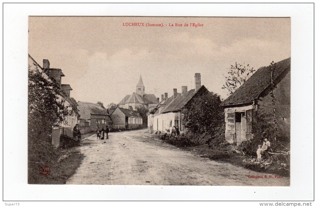 Lucheux ( Somme ) - La Rue De L´eglise  - 80 - - Lucheux