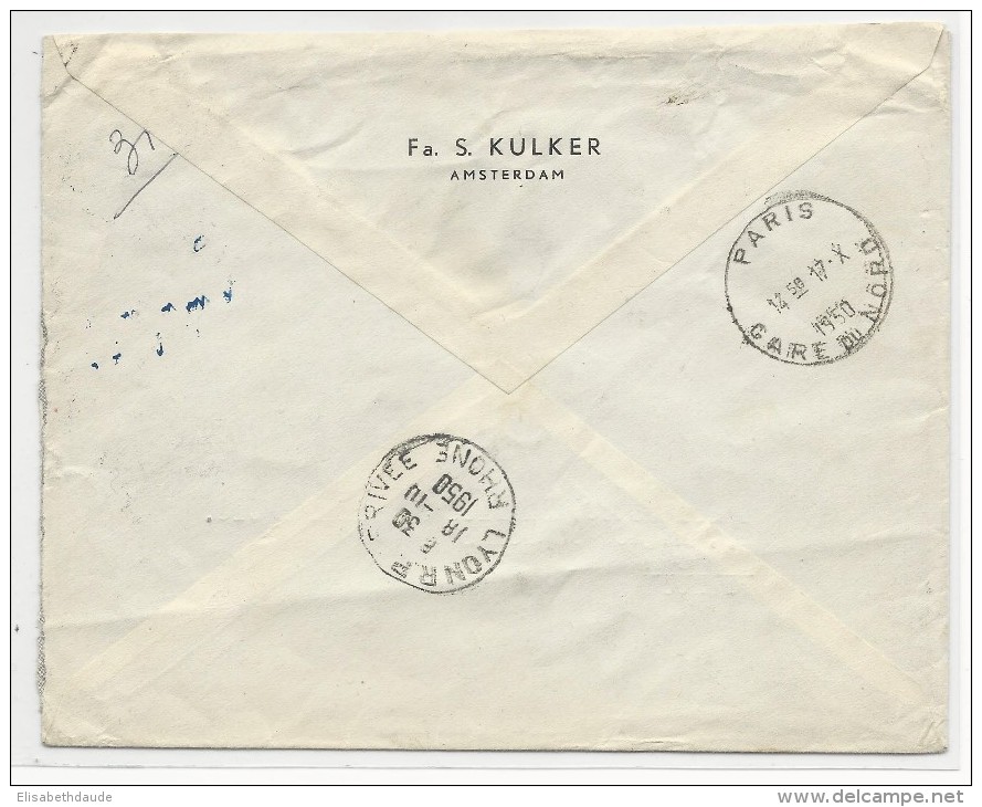 NEDERLAND - 1950 - ENVELOPPE EXPRES De AMSTERDAM Pour LYON - Postal History