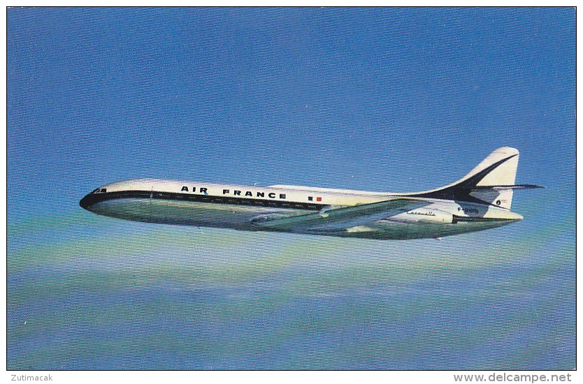 Air France Caravelle Airline Issue Postcard - 1946-....: Moderne