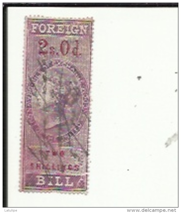 1 Timbre Fiscaux Foreign-Bill  2s. 0d._Two-Shillings - Fiscaux