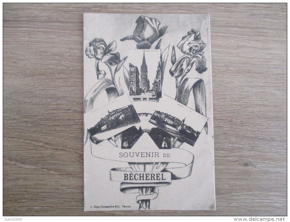 CPA 35 FANTAISIE SOUVENIR DE BECHEREL MULTI VUES - Bécherel