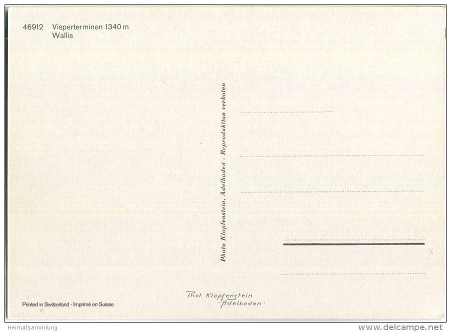 Visperterminen - Gesamtansicht - Verlag Klopfenstein Adelboden - Visperterminen