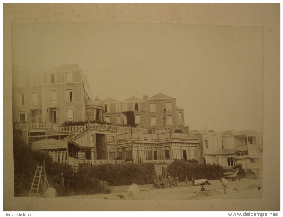 2 Photographies Albuminées Villa Des Falaises Le Havre Normandie Enfants Famille Nommée Ca 1890 - Anciennes (Av. 1900)