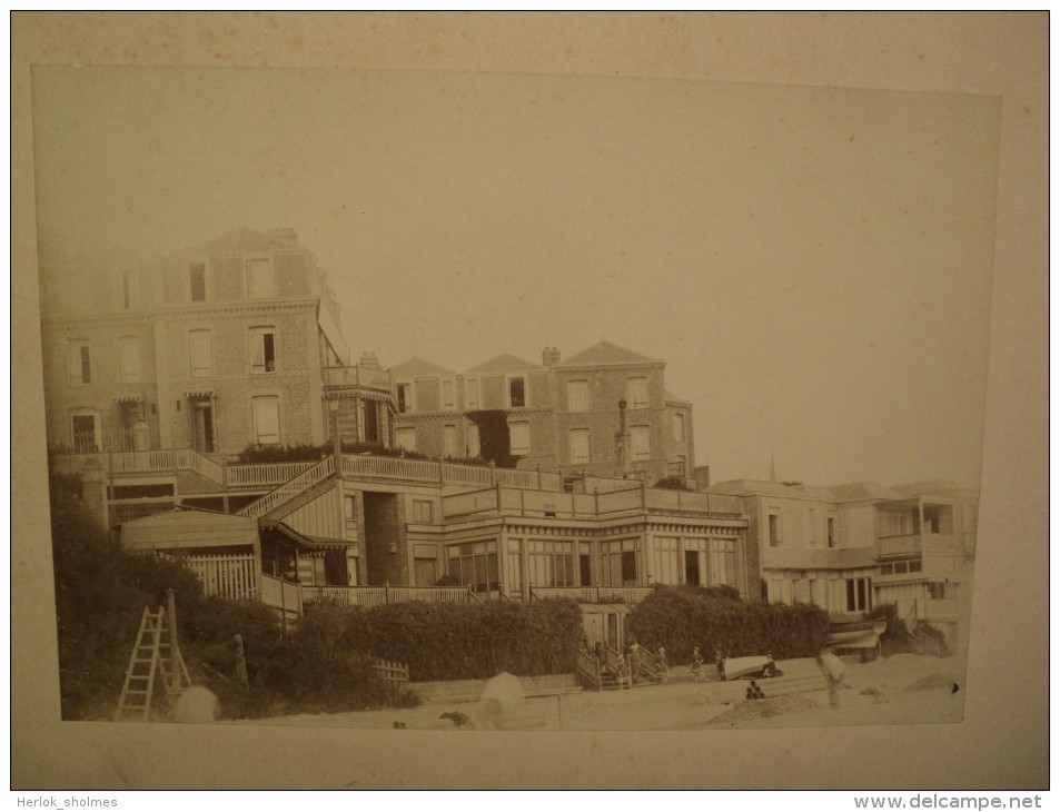 2 Photographies Albuminées Villa Des Falaises Le Havre Normandie Enfants Famille Nommée Ca 1890 - Anciennes (Av. 1900)