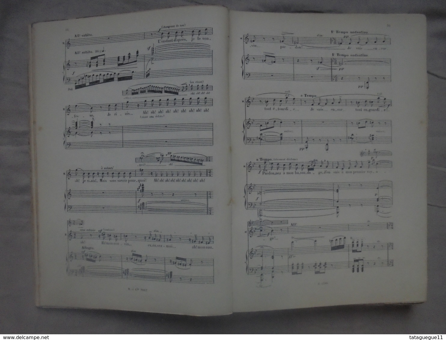 Ancien - Livre Partition MANON Opéra Comique Musique De J. MASSENET - Operaboeken