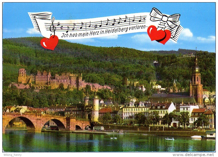 Heidelberg - Alte Brücke Mit Blick Auf Das Schloß 2 - Heidelberg