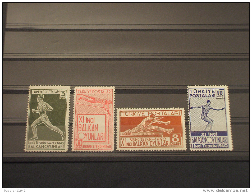 TURCHIA - 1940 SPORT 4 Valori - NUOVI(++) - Unused Stamps