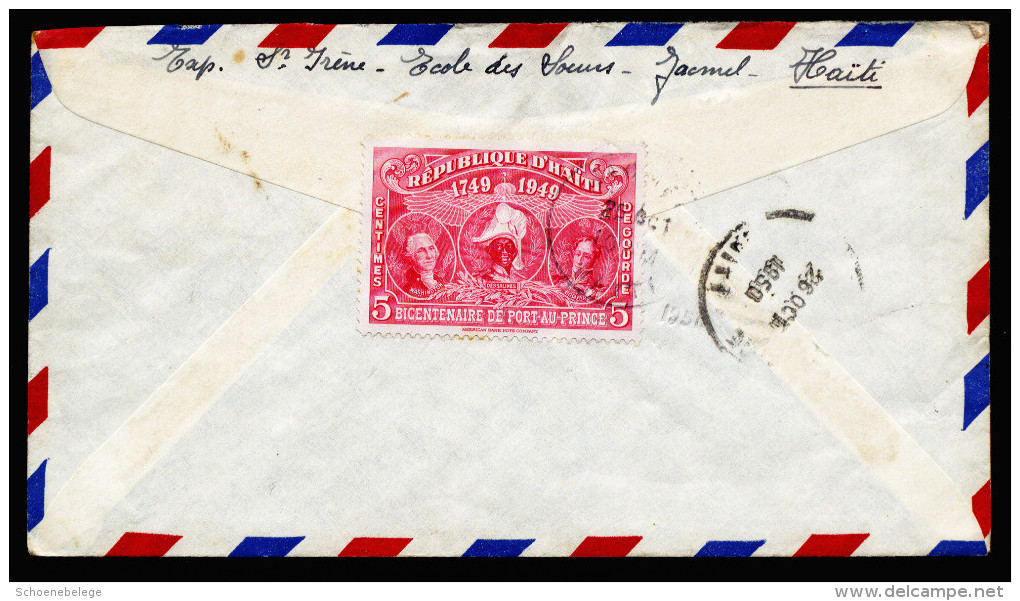 A3940) Haiti Airmail Cover From 10/26/1950 To France - Haïti