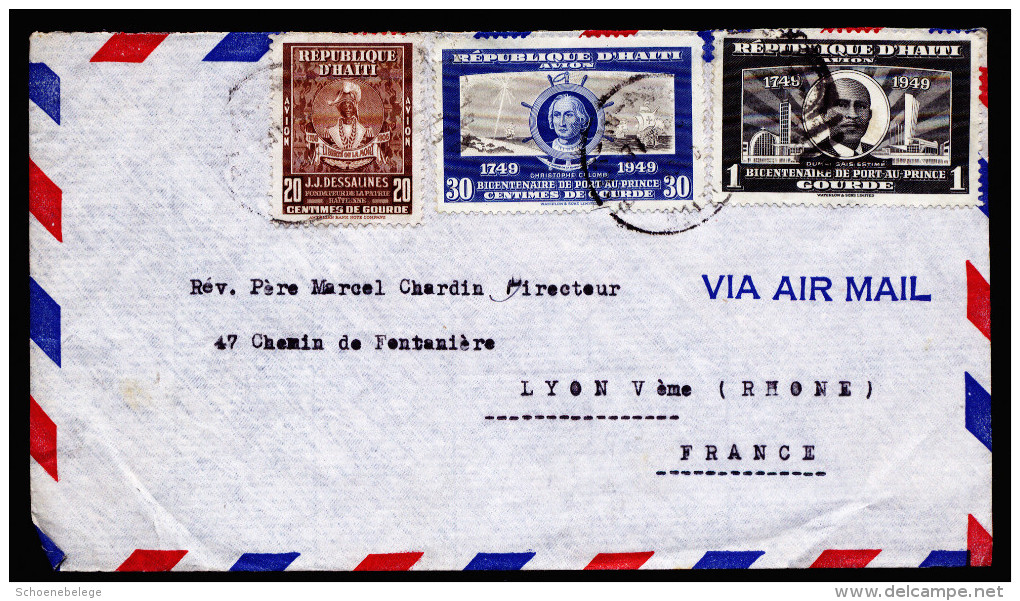 A3941) Haiti Airmail Cover From 03/31/1950 To France - Haiti