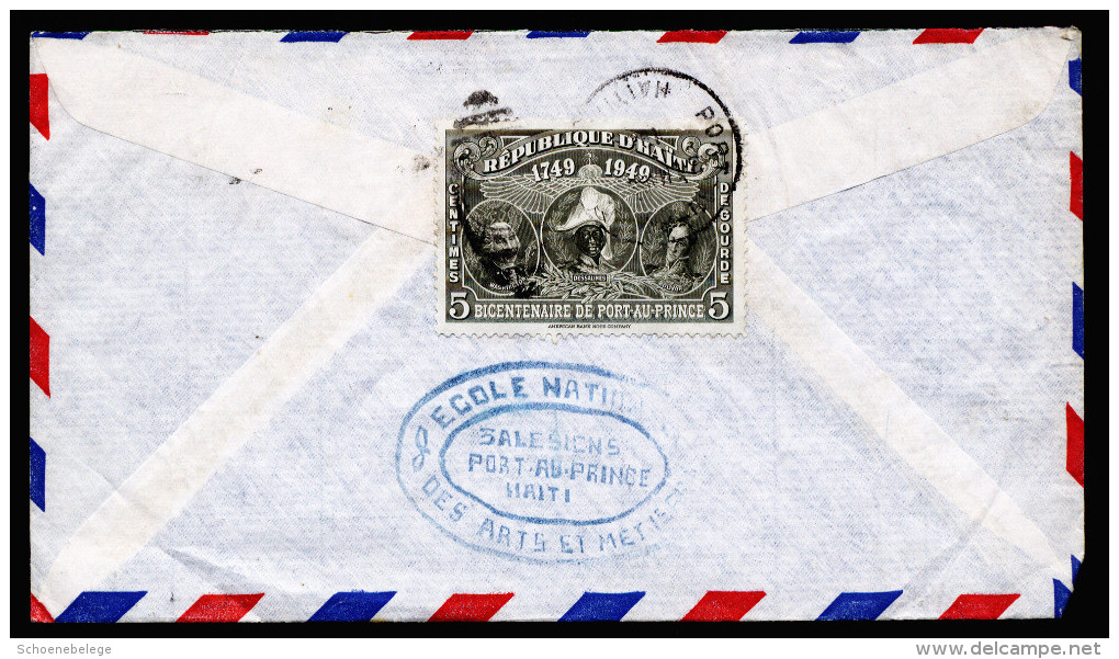 A3941) Haiti Airmail Cover From 03/31/1950 To France - Haiti