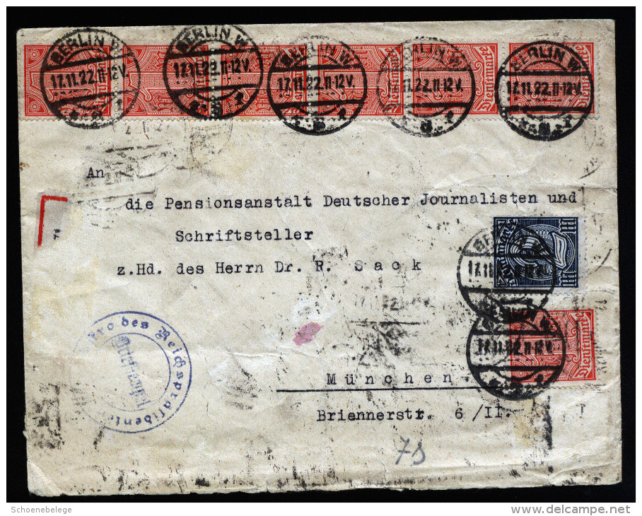 A3945) DR Infla R-Dienstbrief Von Berlin 17.11.22 Mit 38 Marken - Briefe U. Dokumente