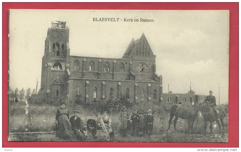 Blaasveld - Kerk En Ruinen - Geanimeerd ( Verso Zien ) - Willebroek