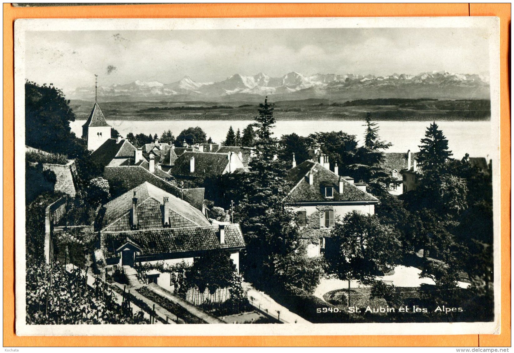 LOL621, St. Aubin Et Les Alpes, 5940, Circulée 1930 - Saint-Aubin/Sauges