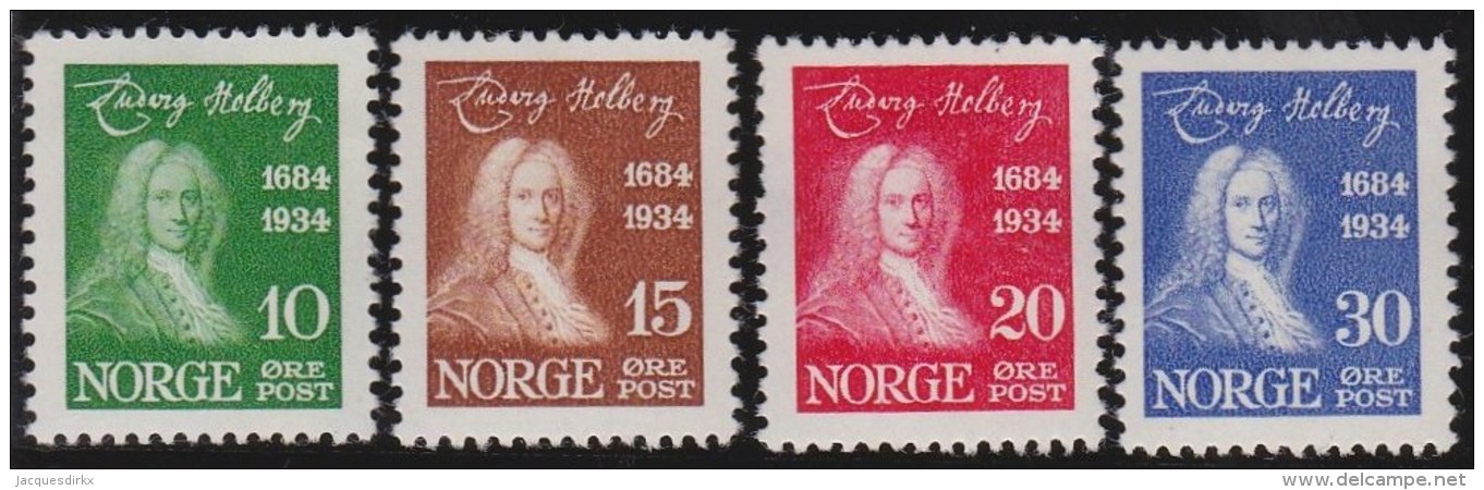 Norway         Yvert      160/163                *                Mint-hinged  /  Ongebruikt - Unused Stamps