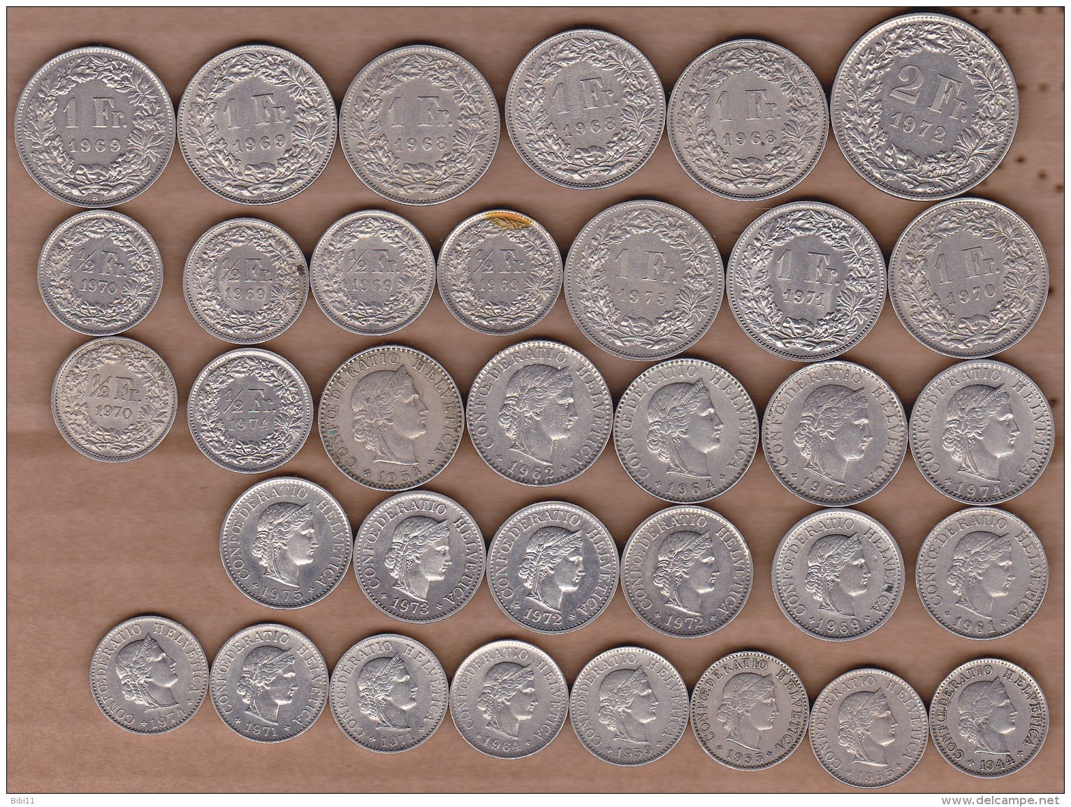 34 Pièces Suisse (15 Francs), Voir Descriptif - Autres & Non Classés